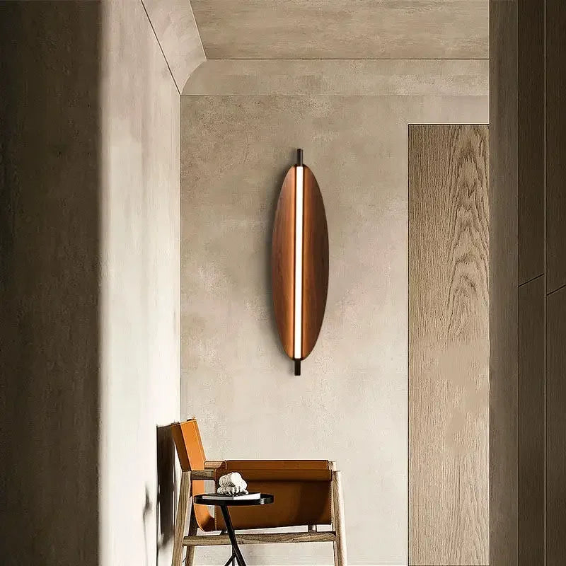 Wood Grain Wall Sconce LED Light for Living Room Bedroom Stairway Corridor