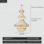 Crystal Chandelier: Villa High Living Room Luxury Lighting