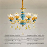 Luxury Ceramic Crystal Chandelier for Living Room, Bedroom, and Restaurant