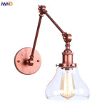 Vintage Loft LED Wall Light - Industrial Glass Iron Lamp