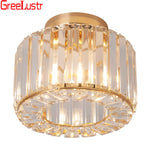 Modern Crystal Chandelier Flush Mount Ceiling Light for Bedroom Hallway Office