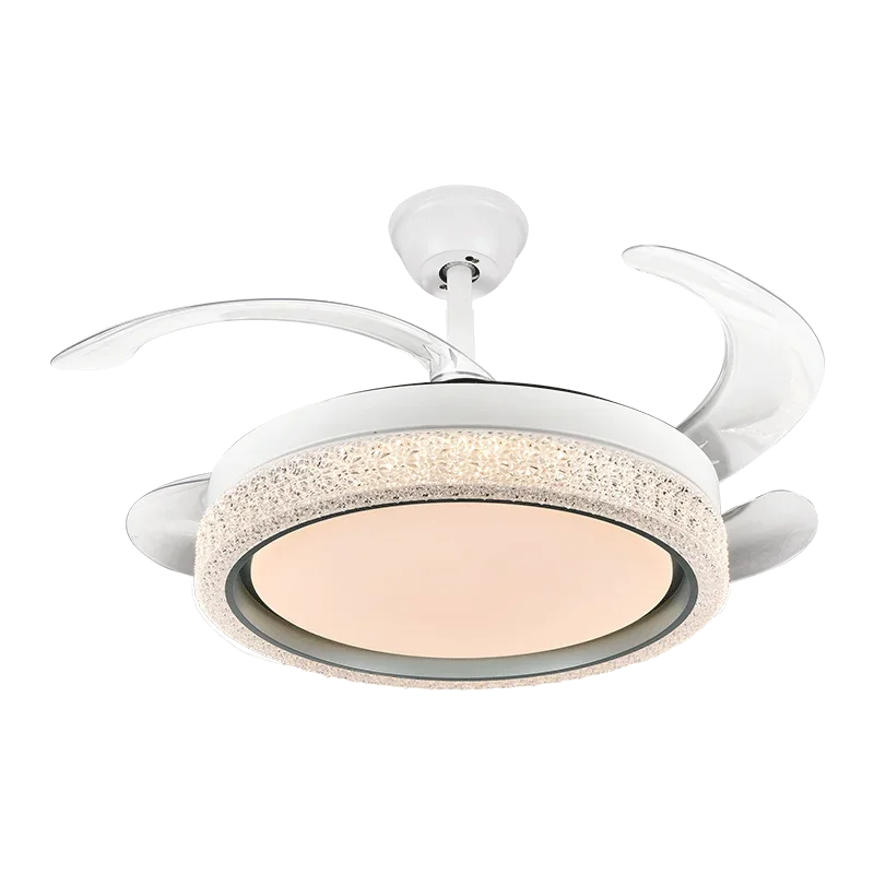 LED Ceiling Fan Light Remote Control, Small Decorative Fan for Home, Bedroom, Dining Room