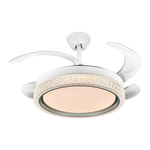 LED Ceiling Fan Light Remote Control, Small Decorative Fan for Home, Bedroom, Dining Room
