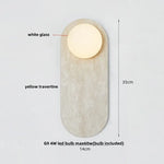 White Glass LED Wall Sconce Modern Luxury Stair Light Fixture Lamparas