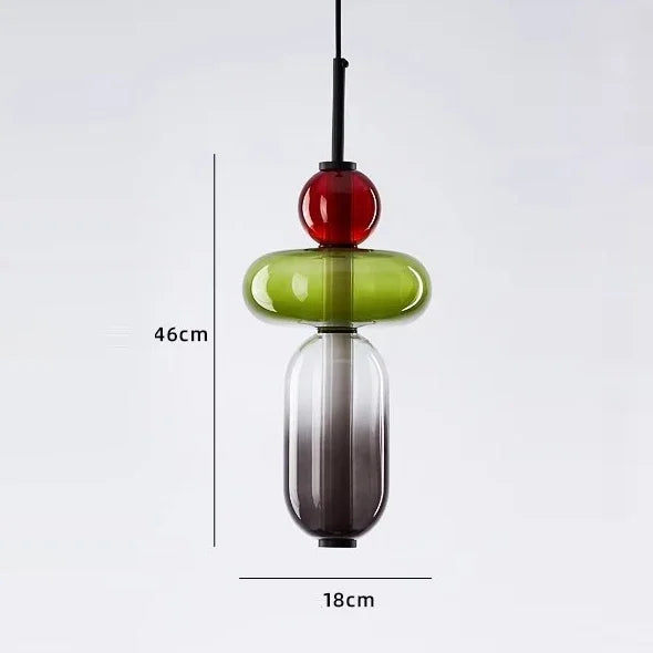 Candy Glass Ceiling Hanging Chandelier for Loft Living Room