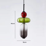 Candy Glass Ceiling Hanging Chandelier for Loft Living Room