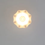 Nordic Modern White Flower Ceramic LED Ceiling Light by Afralia™