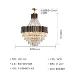 Crystal Chandelier for Duplex Living: Modern Elegance for Hotel, Villa, and Home.