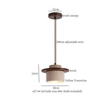 Yellow Travertine Stone LED Pendant Light for Bedside Living Room Decor