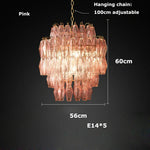 Glass Art LED Chandelier for Living Room