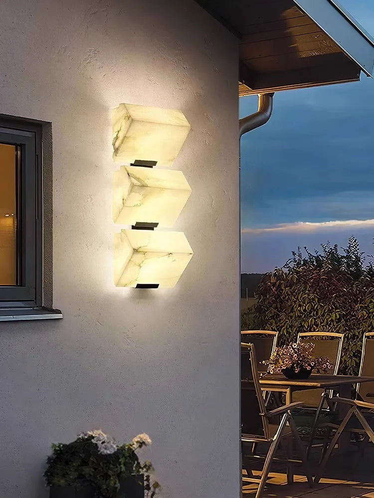 Geometric LED Outdoor Wall Sconce Cube Light for Corridor Backyard