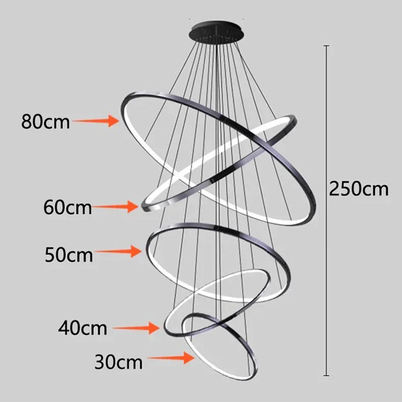 Modern LED Pendant Light Chandeliers for Living Room Staircase Lighting