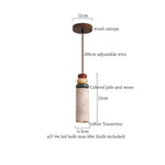 Yellow Travertine Stone Glass LED Pendant Lamp for Children's Room and Living Space