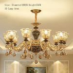 Luxury Crystals Chandelier Ceramic Crystal Lamp for Living Room Bedroom