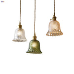 Afralia™ Flower Glass LED Pendant: Japan Style Hanging Light Fixtures