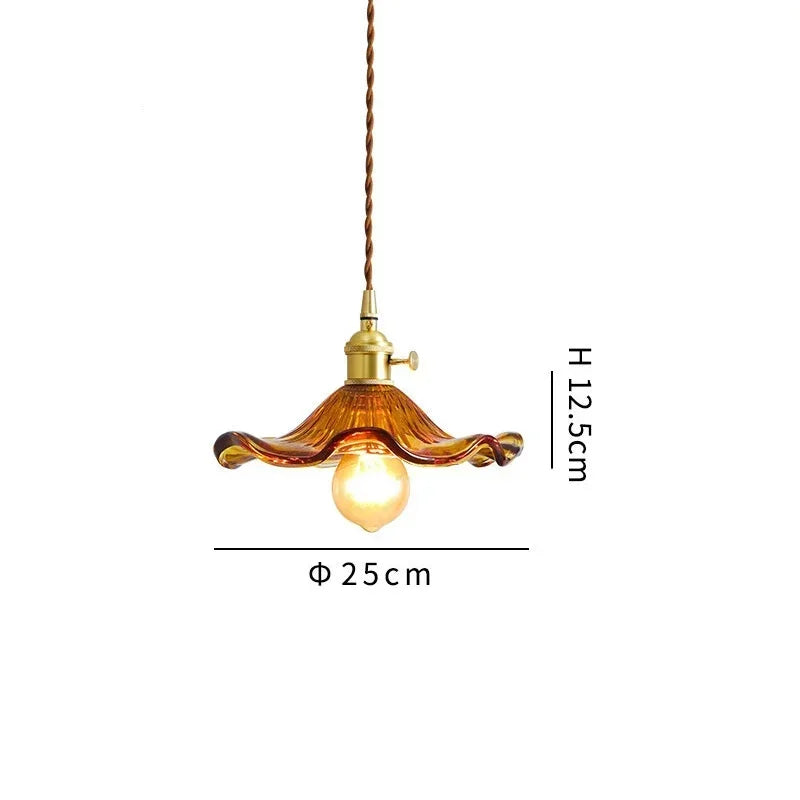 Glass Pendant Lamp for Bedroom Dining Room Chandelier Lighting
