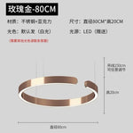 Rose Gold C-Shaped Pendant Light for Luxury Home Dining Room Hall