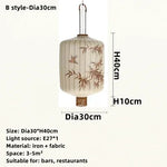 Bamboo Lantern Pendant: Handmade Fabric Shade for Elegant Hotel and Restaurant Lighting