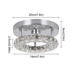 Crystal LED Flush Mount Ceiling Light for Kitchen Hallway - Modern Chandelier Fixture