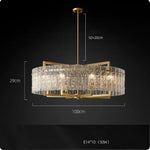 Copper Round Rectangular Hanging Pendant Light for Foyer Dinning Room