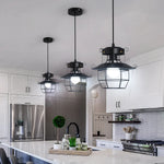 Retro Industrial Pendant Light Fixture for Kitchen Island Dining Room Decor