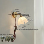 White Glass LED Wall Light | Modern Rotate Plug-In Sconce Lampara De Pared