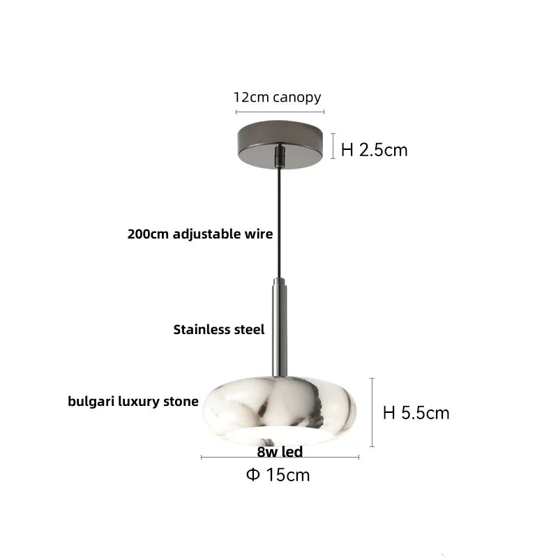 3D Printed Ball LED Pendant Light for Home Decor and Kitchen Lighting