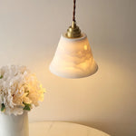Ceramic LED Pendant Lamp: Adjustable Modern Hanging Light for Kitchen, Dining Room, Bar