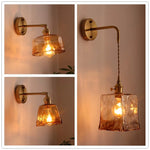 Modern Copper Glass LED Wall Light for Home Decor & Restaurant