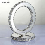 Modern LED Crystal Stainless Steel Desk Lamp for Bedroom and Outdoor Lighting