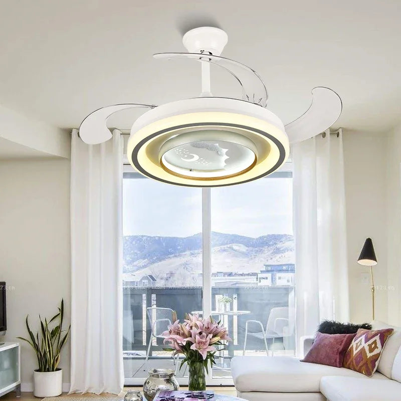 Smart Ceiling Fan Light Remote Control Slient Design
