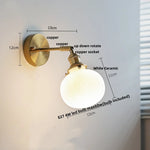 White Glass LED Wall Light | Modern Rotate Plug-In Sconce Lampara De Pared