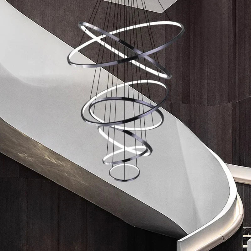 Modern LED Pendant Light Chandeliers for Living Room Staircase Lighting