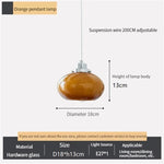 Modern Bauhaus Glass Pendant Chandelier Light for Home Decor in Orange