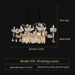 Crystal Candle Chandelier for Home Living Room Dining Bedroom