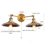 Adjustable Rustic LED Wall Lamp Antique Industrial Style Iron Vintage Lightings