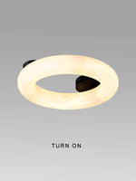 Elegant Alabaster Marble Ceiling Chandelier for Living Room Bedroom