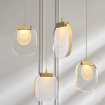 Glass Pendant Lights: Modern Crystal Hanging Lamp for Home Decor