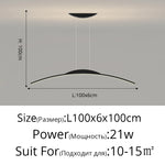 LED Ceiling Pendant Lamp: Minimalist Chandelier, Height Adjustable, Home Decor Solution