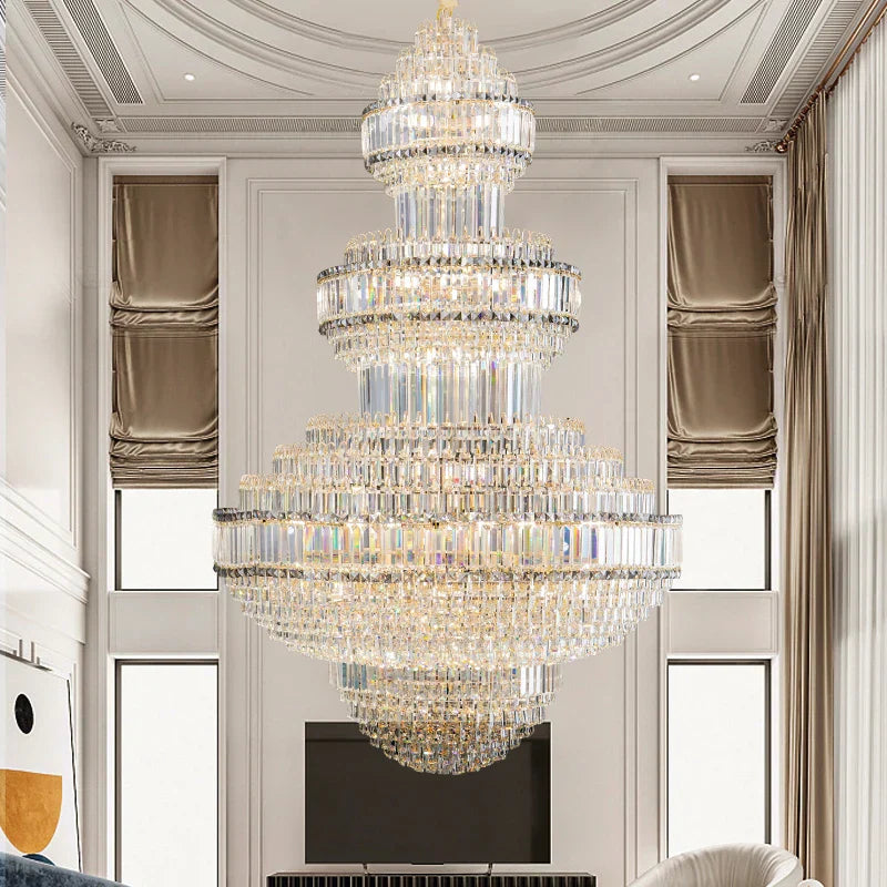 Crystal Villa Chandelier Pendant - Modern European Style Luxury Hotel Lobby Light