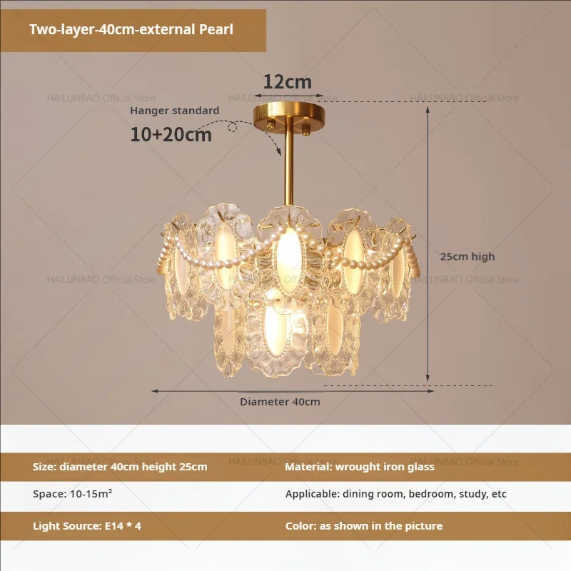 Cream Wind Crystal Chandelier - Elegant French Design for Luxury Living Spaces