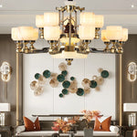 European Crystal Chandelier: Modern Luxury Copper Lighting for Living Room, Restaurant, and Hall.