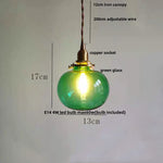 White Glass LED Pendant Lamp Nordic Modern Copper Socket Hanging Lights