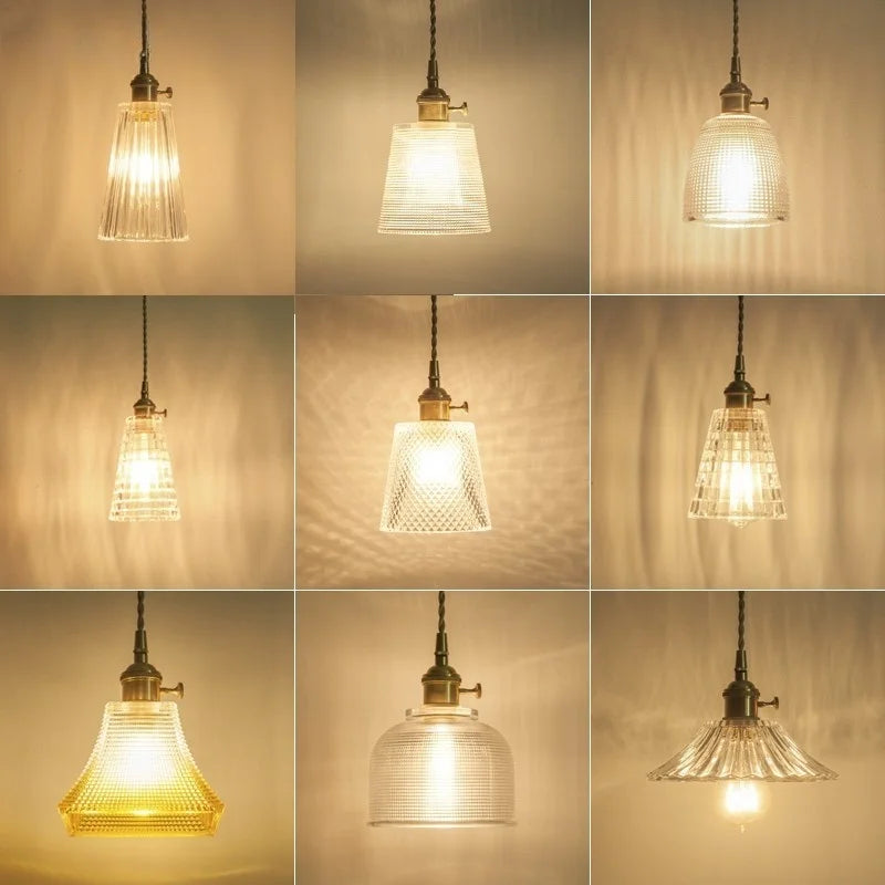 Glass LED Pendant Light for Home Restaurant Cafe Nordic Minimalism Copper Lamps