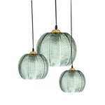 Nordic Green Glass Pendant Lights by for Modern Living Room and Bedroom Decor