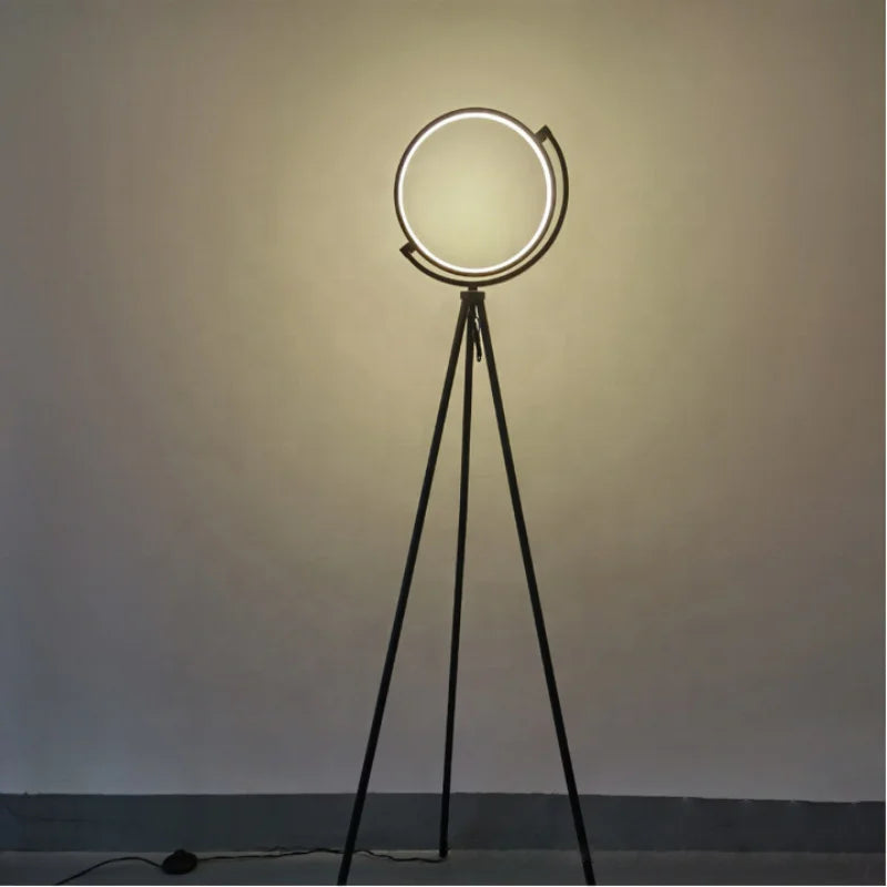 Modern Circle LED Floor Lamp for Bedroom Living Room Decor