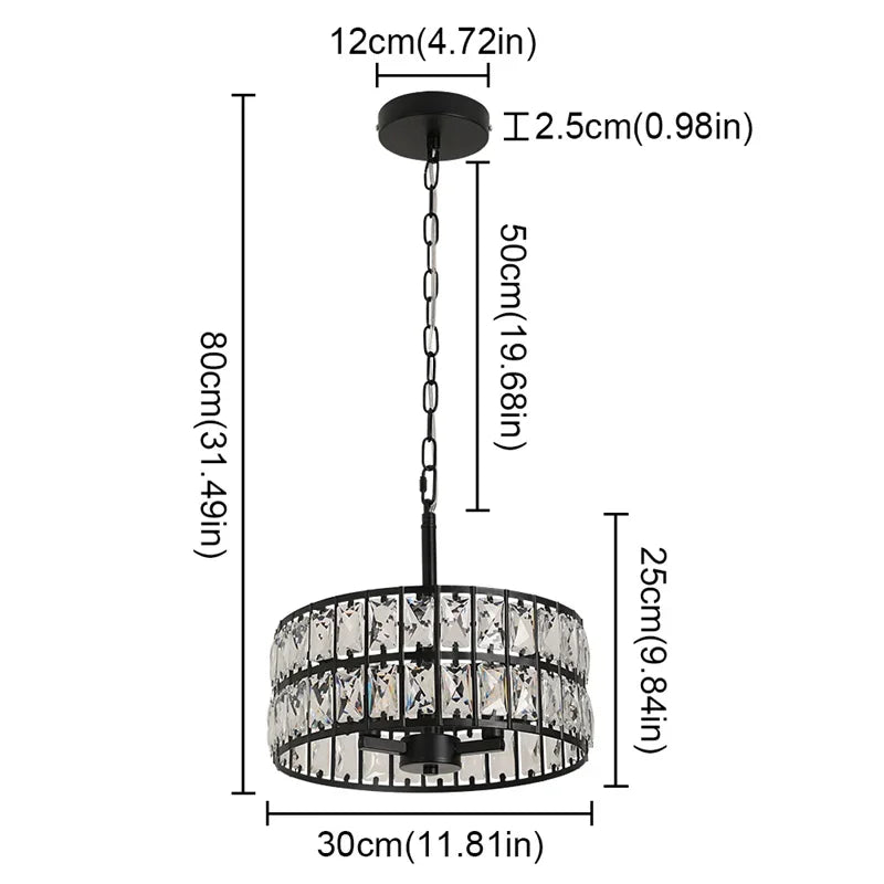 Crystal Pendant Light: Modern LED Chandelier for Home Decor & Kitchen Island