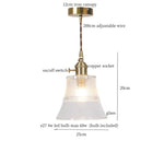 Petal Glass Copper LED Pendant Light- Modern Nordic Design
