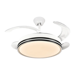 Modern LED Ceiling Fan with Retractable Blades and Remote Control