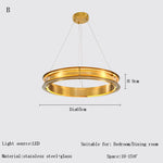 Gold Ring Chandelier: Modern Italian Design for Stylish Living Spaces